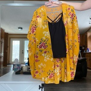 Cardigan and tank top